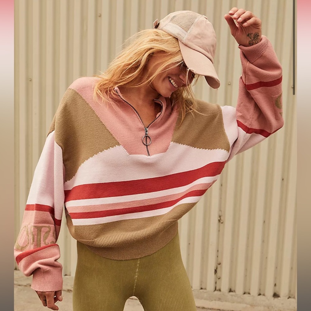 OTS reactive Quarter zip sweater from Free People